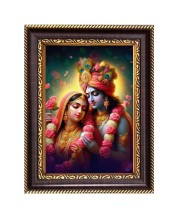 Shree Radha Krishna Digital Print Photo 10.7x12.7 inches (I6123) - Vibrant Religious Wall Art for Home or Office Decor.
