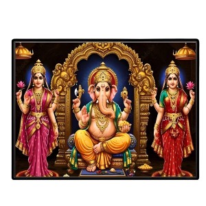 Lord Ganesha Maa Laxmi Saraswati Laminated Photo - 7x9 Inches, Divine Blessings For Home & Office And Temple Decoration (F16139) Lord Ganesha Maa Laxmi Saraswati Laminated Photo - 7x9 Inches, Divine Blessings For Home & Office And Temple Decoration (F16139)