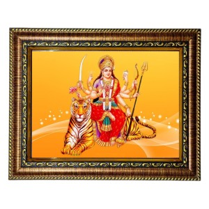 HiTech Sales Goddess Durga Hindu God photo frame Mata deity for Office, Wall/Table, Study room & living room, gifts | PVC Frame & Front Face - Glass (10 x 8) HiTech Sales Goddess Durga Hindu God photo frame Mata deity for Office, Wall/Table, Study room & living room, gifts | PVC Frame & Front Face - Glass (10 x 8)