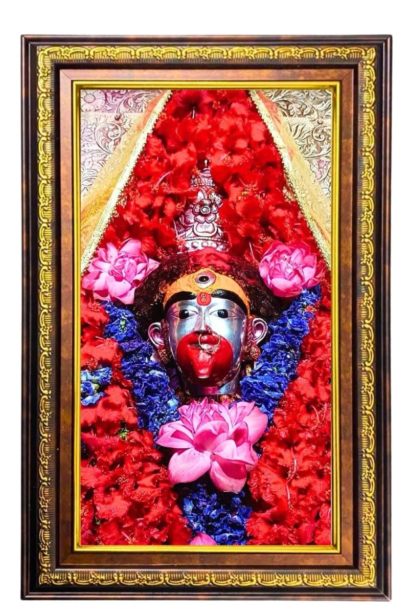 Tara Ma Digital Golden Balck Color Photo Frame | Hindu Religious Wall Decor | 10x16 Inches - Inspirational Wall Art For Office, Home Decor - Ideal Spiritual Gift (F16891)