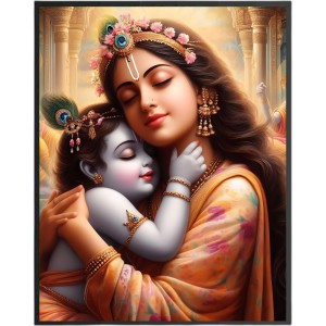 Divine Krishna with Yashoda Mata Wood-Laminated Photo Frame: Versatile Décor for Wall, Table, and Sacred Spaces - Ideal for Gifts, Puja, and Living Room Ambiance Divine Krishna with Yashoda Mata Wood-Laminated Photo Frame: Versatile Décor for Wall, Table, and Sacred Spaces - Ideal for Gifts, Puja, and Living Room Ambiance