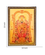 Hitech Sales Lord Balaji With Mata Laxmi Light Weighted photo Frame Waterproof Acrylic 3d photo with Wooden Frames for Table, Temple Wall, Mandir, Gym, and Outdoor Spaces, Home Decor