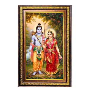Lord Rama Sita Digital Golden Balck Color Photo Frame | Hindu Religious Wall Decor | 10x16 Inches - Inspirational Wall Art For Office, Home Decor - Ideal Spiritual Gift (F16714) Lord Rama Sita Digital Golden Balck Color Photo Frame | Hindu Religious Wall Decor | 10x16 Inches - Inspirational Wall Art For Office, Home Decor - Ideal Spiritual Gift (F16714)