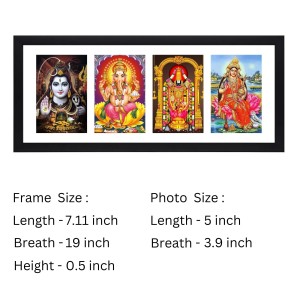 Lord Shiva, Lord Ganesh, Lord Tirupati Balaji and Godess Maa Laxmi four colored Photos in One Frame | Spiritual Devotional Wall Art | Photos for puja room, wall and table top Lord Shiva, Lord Ganesh, Lord Tirupati Balaji and Godess Maa Laxmi four colored Photos in One Frame | Spiritual Devotional Wall Art | Photos for puja room, wall and table top