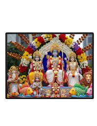 Lord RamSiya Laminated Photo - 9x11 Inches, Divine Blessings For Home & Office And Temple Decoration (F16083)