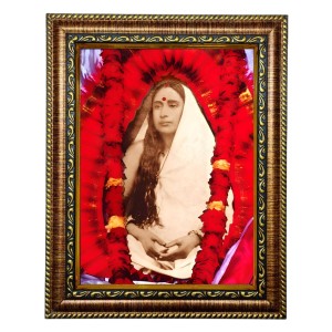 HiTech SalesMaa Sarada Devi photo frame for wall hanging/gift/temple/puja room/home decor with PVC Frame & Front Face - Glass (10 x 8 in)