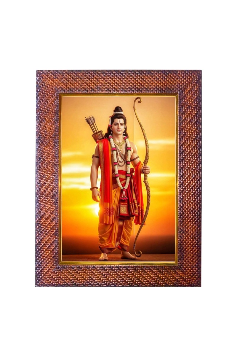 Lord Hanuman Photo Frame 21x25 Inch Religious Wall & Table Decor Frame for Home, Temple & Office | Decorative Hindu God & Goddess Frame (Pack of 1) (F17991)