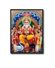 Vishwakarma Laminated Photo - 7x9 Inches, Divine Blessings for Home & Office and Temple Decoration