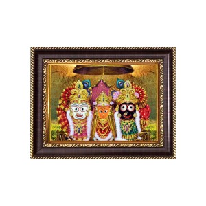 Sri Jagannath, Sri Subhadra and Sri Balaram Digital Print Photo 6.7x8.7 inches - Vibrant Religious Wall Art for Home, Office and Temple Decor.