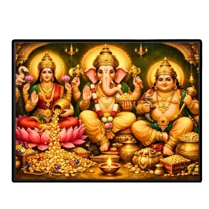 Lord Ganesha Maa Laxmi Sarswati Laminated Photo - 9x11 Inches, Divine Blessings For Home & Office And Temple Decoration (F16144) Lord Ganesha Maa Laxmi Sarswati Laminated Photo - 9x11 Inches, Divine Blessings For Home & Office And Temple Decoration (F16144)