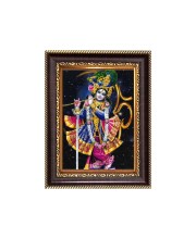 Sri Krishna Digital Print Photo 10.7x12.7 inches - Vibrant Religious Wall Art for Home or Office Decor.