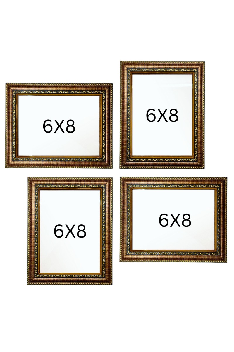 HI Tech Sales WALL PHOTO FRAME COMBO OF 4 FOR LIVING ROOM 6x8 inch