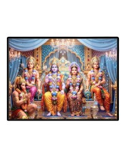 Lord RamSiya Laxman Laminated Photo - 7x9 Inches, Divine Blessings For Home & Office And Temple Decoration (F16115)