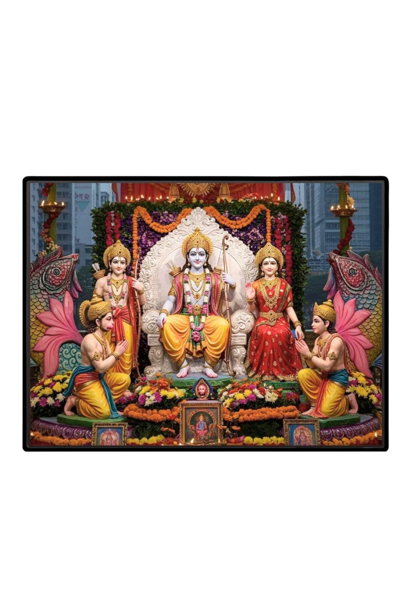 Lord RamSiya Laxman Laminated Photo - 9x11 Inches, Divine Blessings For Home & Office And Temple Decoration (F16111)