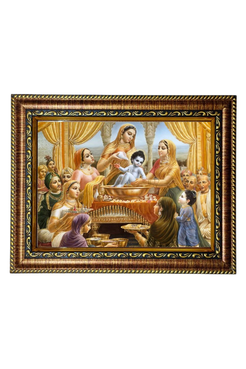 HiTech Sales Sri Krishna Janmashtami Pooja photo frame deity for Office, Wall/Table, Study room & living room, gifts | PVC Frame & Front Face - Glass (10 x 8)