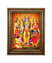 Lord Ram photo frame Sita picture Lakshman Hanuman Ji portrait Religious frames Hindu deity Ramayana characters Divine couple home decor Spiritual wall hangings (12 x 10)