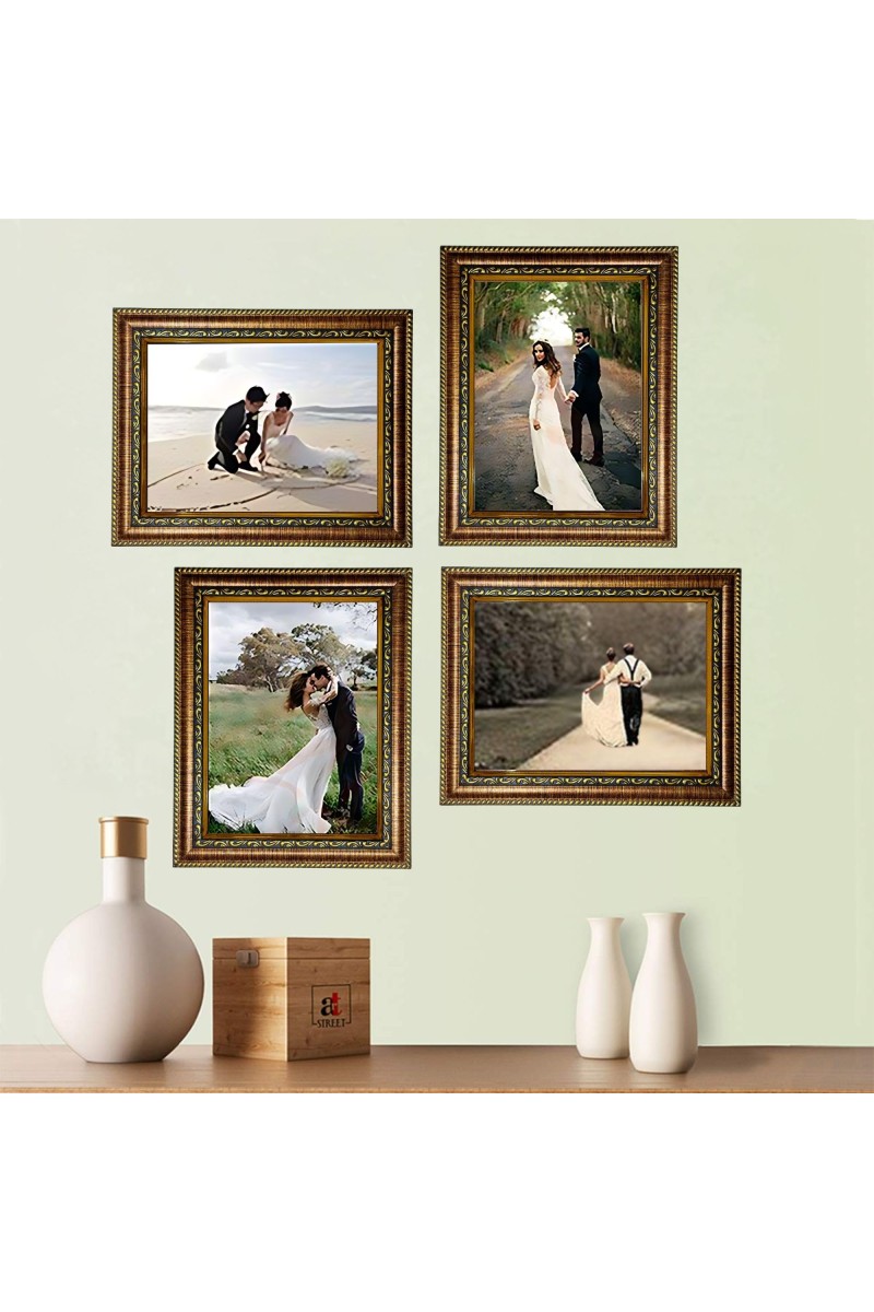 HI Tech Sales WALL PHOTO FRAME COMBO OF 4 FOR LIVING ROOM 6x8 inch
