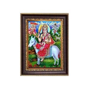 Maa Switala Debi Shitala Maa Digital Print Photo 10.7x12.7 inches - Vibrant Religious Wall Art for Home or Office Decor.