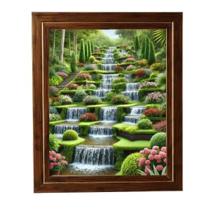HItech Sales Garden Waterfall Scenery Photo Frame for Kids Room, Bedroom, Living Room (Wall and Tabletop, Rectangular, Printed Photo, 12 x 14 inches Frame, Brown) HItech Sales Garden Waterfall Scenery Photo Frame for Kids Room, Bedroom, Living Room (Wall and Tabletop, Rectangular, Printed Photo, 12 x 14 inches Frame, Brown)