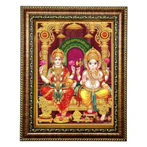Hi Tech Sales Maa Lakshmi & Lord Ganesha Photo Frame for wall/table, Study & living room, gifts (7 x 9) Hi Tech Sales Maa Lakshmi & Lord Ganesha Photo Frame for wall/table, Study & living room, gifts (7 x 9)