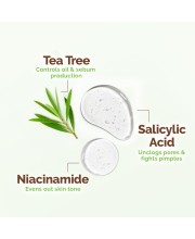 Mamaearth Tea Tree Pimple Control Face Wash with Tea Tree & Salicylic for Oily & Acne-Prone Skin - 100 ml | Controls Oil to Prevent Pimples | Crafted with tea tree & salicylic acid | Made Safe Mamaearth Tea Tree Pimple Control Face Wash with Tea Tree & Salicylic for Oily & Acne-Prone Skin - 100 ml | Controls Oil to Prevent Pimples | Crafted with tea tree & salicylic acid | Made Safe