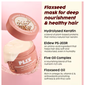 PLIX THE PLANT FIX Flaxseed Keratin Smoothening Mask for Deep Nourishment & Salon-Like Shine | Plant Keratin PF | Flaxseed Oil | Softer, Smoother Hair | For Men & Women PLIX THE PLANT FIX Flaxseed Keratin Smoothening Mask for Deep Nourishment & Salon-Like Shine | Plant Keratin PF | Flaxseed Oil | Softer, Smoother Hair | For Men & Women