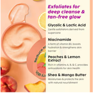 PLIX - THE PLANT FIX Peaches & Lemon Detan Bump Eraser Scrub (200g) | Exfoliating Scrub | Removes Tan & Restores Skin’s Moisture, Reduces Dark Spots, Uneven Skin Tone, & Reveals Softer Smoother Skin PLIX - THE PLANT FIX Peaches & Lemon Detan Bump Eraser Scrub (200g) | Exfoliating Scrub | Removes Tan & Restores Skin’s Moisture, Reduces Dark Spots, Uneven Skin Tone, & Reveals Softer Smoother Skin