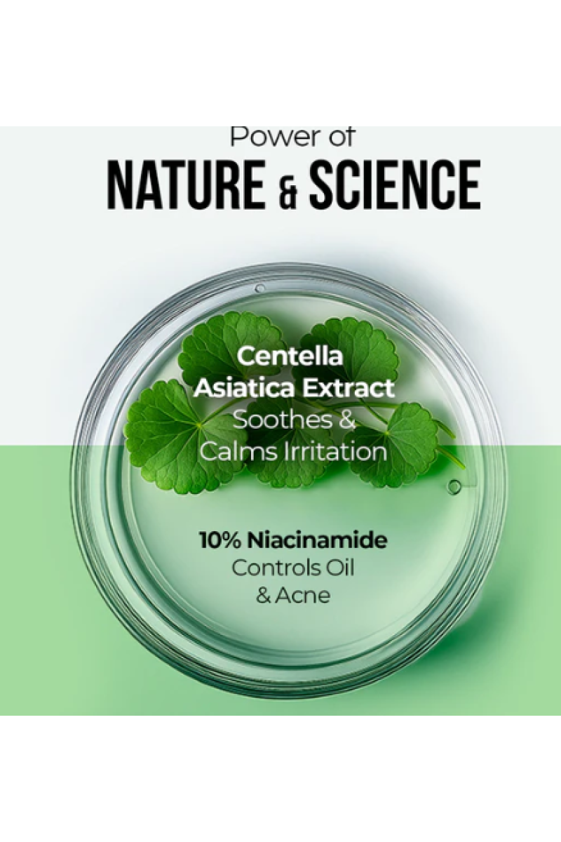 Dr. Sheth's Centella & 10% Niacinamide Face Serum | Oil & Sebum Control | Acne Scars, Acne Marks, Redness & Skin Irritation | Lightweight & Quick-Absorbing | Fades Discoloration & Improves Skin Texture | For All Skin Types | 30 ml