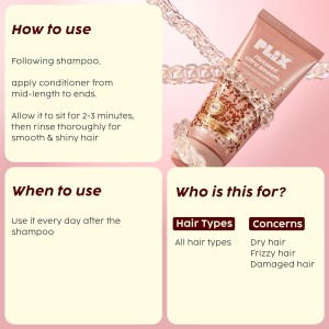 PLIX - THE PLANT FIX Flaxseed Ultrasmooth Advanced Conditioner | Plant Keratin PF & Flaxseed Oil | Smooth & Manageable Hair | Controls Frizz | Paraben & Sulphate Free | For Men & Women |