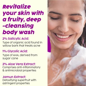 Jamun 2% Salicylic Acid Body Wash For Body Acne, Bumpy Skin | For All Skin Types Jamun 2% Salicylic Acid Body Wash For Body Acne, Bumpy Skin | For All Skin Types