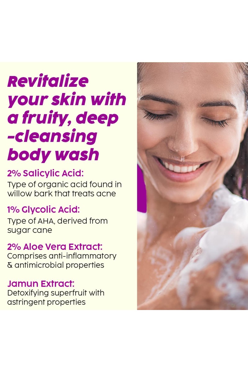 Jamun 2% Salicylic Acid Body Wash For Body Acne, Bumpy Skin | For All Skin Types