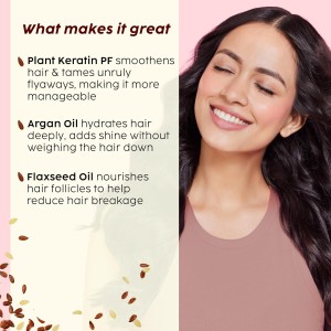 PLIX - THE PLANT FIX Flaxseed Ultrasmooth Advanced Conditioner | Plant Keratin PF & Flaxseed Oil | Smooth & Manageable Hair | Controls Frizz | Paraben & Sulphate Free | For Men & Women |