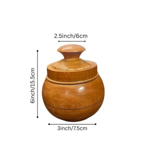 Handcrafted Wooden Jar with Lid | Multipurpose Storage Container for Kitchen, Sugar, salt,dry fruits & Home DÃ©coration (Pack of 4)