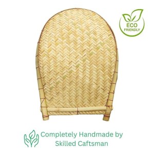 Handicrafts Bamboo Kulo Tray &ndash; Handmade & Hand-Painted Bamboo Soop/Basket for Puja, Home Decor, Storage & Gifting | Eco-Friendly Traditional Bengali Tray à¦¬à¦¾à¦à¦¶à§‡à¦° à¦•à§à¦²à§‹ (13 x 17 inch)