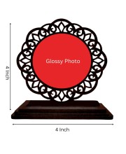 Car Desk/Table Top Shri Mataji Nirmala Devi Wooden Showpiece 3x4 Inches, Compact & Stylish Spiritual Display for Car, Home & Office (Pack of 1) (F19635)