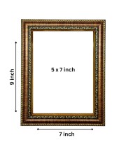 Lord Sri Hanuman Ji Gold Plated Photo Frame | 5 x 7 Inch Religious Wall & Table Decor | Lightweight Waterproof Glass Cover | Hindu God Frame for Home, Office, Temple & Gifting