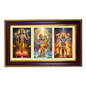 Vishnu-Varaha-Narshima Photo Frame 10x6 Inch | Glossy Maroon Polystyrene Frame | Divine Wall & Table Decor | Temple Decoration & Gift Item (Pack Of 1) (F20932) Vishnu-Varaha-Narshima Photo Frame 10x6 Inch | Glossy Maroon Polystyrene Frame | Divine Wall & Table Decor | Temple Decoration & Gift Item (Pack Of 1) (F20932)