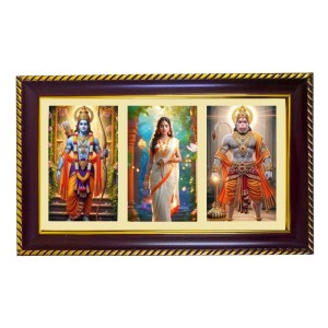 Ram-Sita-Hanuman Photo Frame 14x10 Inch | Glossy Maroon Polystyrene Frame | Divine Wall & Table Decor | Temple Decoration & Gift Item (Pack Of 1) (F21325) Ram-Sita-Hanuman Photo Frame 14x10 Inch | Glossy Maroon Polystyrene Frame | Divine Wall & Table Decor | Temple Decoration & Gift Item (Pack Of 1) (F21325)