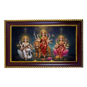 Tri Devi Photo Frame 8x4 Inch | Glossy Maroon Polystyrene Frame | Divine Wall & Table Decor | Temple Decoration & Gift Item (Pack Of 1) (F20604) Tri Devi Photo Frame 8x4 Inch | Glossy Maroon Polystyrene Frame | Divine Wall & Table Decor | Temple Decoration & Gift Item (Pack Of 1) (F20604)