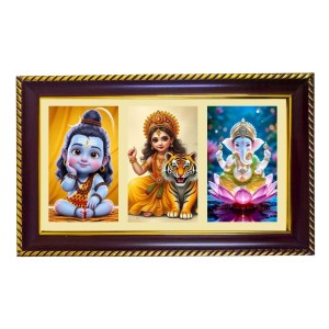 Shiva -Parvti-Ganesha Photo Frame 8x4 Inch | Glossy Maroon Polystyrene Frame | Divine Wall & Table Decor | Temple Decoration & Gift Item (Pack Of 1) (F21232) Shiva -Parvti-Ganesha Photo Frame 8x4 Inch | Glossy Maroon Polystyrene Frame | Divine Wall & Table Decor | Temple Decoration & Gift Item (Pack Of 1) (F21232)