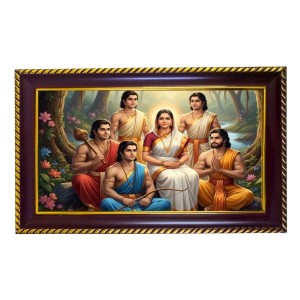 Ramayaan Scene Photo Frame 10x6 Inch | Glossy Maroon Polystyrene Frame | Divine Wall & Table Decor | Temple Decoration & Gift Item (Pack Of 1) (F20288) Ramayaan Scene Photo Frame 10x6 Inch | Glossy Maroon Polystyrene Frame | Divine Wall & Table Decor | Temple Decoration & Gift Item (Pack Of 1) (F20288)
