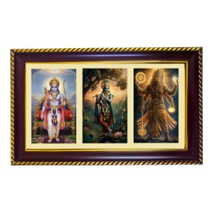 Ram-Krishna-Narshima Photo Frame 8x4 Inch | Glossy Maroon Polystyrene Frame | Divine Wall & Table Decor | Temple Decoration & Gift Item (Pack Of 1) (F21494) Ram-Krishna-Narshima Photo Frame 8x4 Inch | Glossy Maroon Polystyrene Frame | Divine Wall & Table Decor | Temple Decoration & Gift Item (Pack Of 1) (F21494)