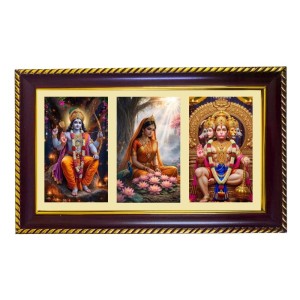 Ram-Sita-Hanuman Photo Frame 14x10 Inch | Glossy Maroon Polystyrene Frame | Divine Wall & Table Decor | Temple Decoration & Gift Item (Pack Of 1) (F21327) Ram-Sita-Hanuman Photo Frame 14x10 Inch | Glossy Maroon Polystyrene Frame | Divine Wall & Table Decor | Temple Decoration & Gift Item (Pack Of 1) (F21327)