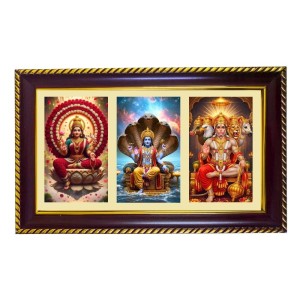 Lakshmi-Vishnu-Hanuman Photo Frame 10x6 Inch | Glossy Maroon Polystyrene Frame | Divine Wall & Table Decor | Temple Decoration & Gift Item (Pack Of 1) (F20733) Lakshmi-Vishnu-Hanuman Photo Frame 10x6 Inch | Glossy Maroon Polystyrene Frame | Divine Wall & Table Decor | Temple Decoration & Gift Item (Pack Of 1) (F20733)