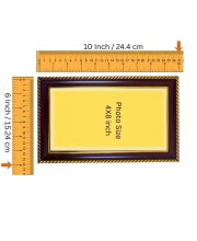 Tridevi Photo Frame 8x4 Inch | Glossy Maroon Polystyrene Frame | Divine Wall & Table Decor | Temple Decoration & Gift Item (Pack Of 1) (F21256)