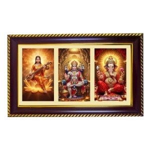 Sarswati-Hanuma-Ganpti Photo Frame 10x6 Inch | Glossy Maroon Polystyrene Frame | Divine Wall & Table Decor | Temple Decoration & Gift Item (Pack Of 1) (F20964) Sarswati-Hanuma-Ganpti Photo Frame 10x6 Inch | Glossy Maroon Polystyrene Frame | Divine Wall & Table Decor | Temple Decoration & Gift Item (Pack Of 1) (F20964)
