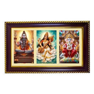 Shiva-Sarswati-Ganesha Photo Frame 10x6 Inch | Glossy Maroon Polystyrene Frame | Divine Wall & Table Decor | Temple Decoration & Gift Item (Pack Of 1) (F21013) Shiva-Sarswati-Ganesha Photo Frame 10x6 Inch | Glossy Maroon Polystyrene Frame | Divine Wall & Table Decor | Temple Decoration & Gift Item (Pack Of 1) (F21013)