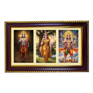 Ram-Sita-Hanuman Photo Frame 14x10 Inch | Glossy Maroon Polystyrene Frame | Divine Wall & Table Decor | Temple Decoration & Gift Item (Pack Of 1) (F20903) Ram-Sita-Hanuman Photo Frame 14x10 Inch | Glossy Maroon Polystyrene Frame | Divine Wall & Table Decor | Temple Decoration & Gift Item (Pack Of 1) (F20903)