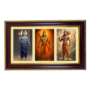 Ram-Hanuman-Arjuna Photo Frame 8x4 Inch | Glossy Maroon Polystyrene Frame | Divine Wall & Table Decor | Temple Decoration & Gift Item (Pack Of 1) (F21091) Ram-Hanuman-Arjuna Photo Frame 8x4 Inch | Glossy Maroon Polystyrene Frame | Divine Wall & Table Decor | Temple Decoration & Gift Item (Pack Of 1) (F21091)
