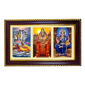 Vishnu-Balaji-Lakshmi Photo Frame 10x6 Inch | Glossy Maroon Polystyrene Frame | Divine Wall & Table Decor | Temple Decoration & Gift Item (Pack Of 1) (F21045) Vishnu-Balaji-Lakshmi Photo Frame 10x6 Inch | Glossy Maroon Polystyrene Frame | Divine Wall & Table Decor | Temple Decoration & Gift Item (Pack Of 1) (F21045)